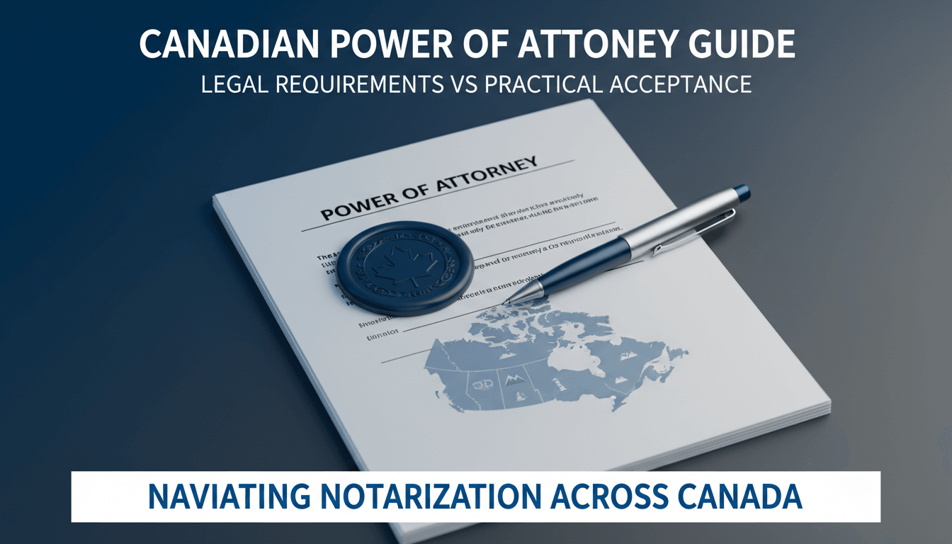 Power of Attorney Notarization Canada Ontario Power of Attorney Notarization Canada Ontario
